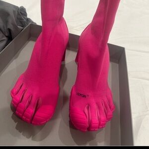 Vibram Hot Pink Toe-Separating High Heel Boots